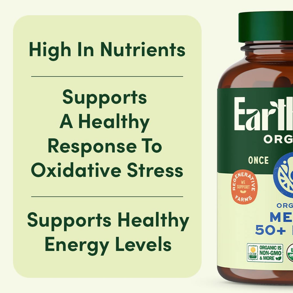 EarthFirst Organic Once Daily Multivitamin for Men 50+ - 60 Count