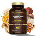 Earthiva Mushroom Complex Supplement – 60 Capsules | 10-in-1 Blend