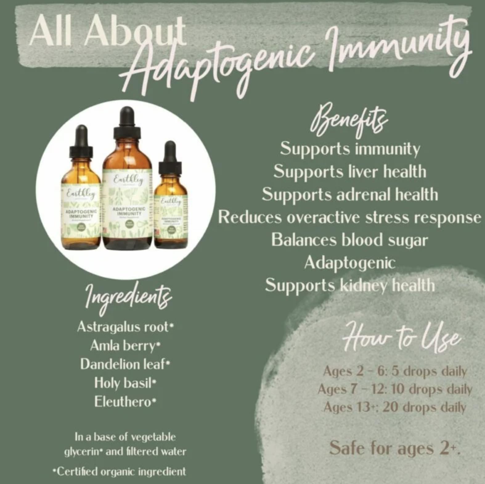 Earthley Wellness Adaptogenic Immunity – Immune Support, 2oz