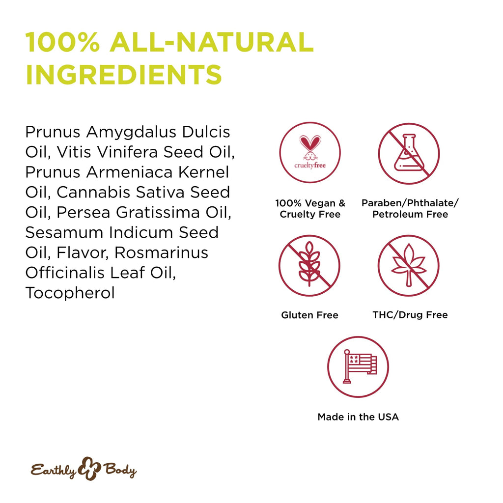 Earthly Body Edible Massage Oil Banana – 8 oz | Vegan & Cruelty Free
