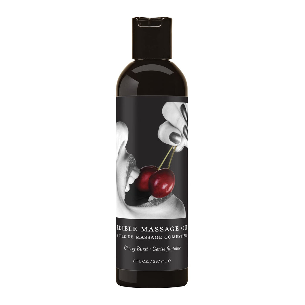 Earthly Body Edible Massage Oil - Cherry (8 fl oz) | Vegan & Cruelty-Free