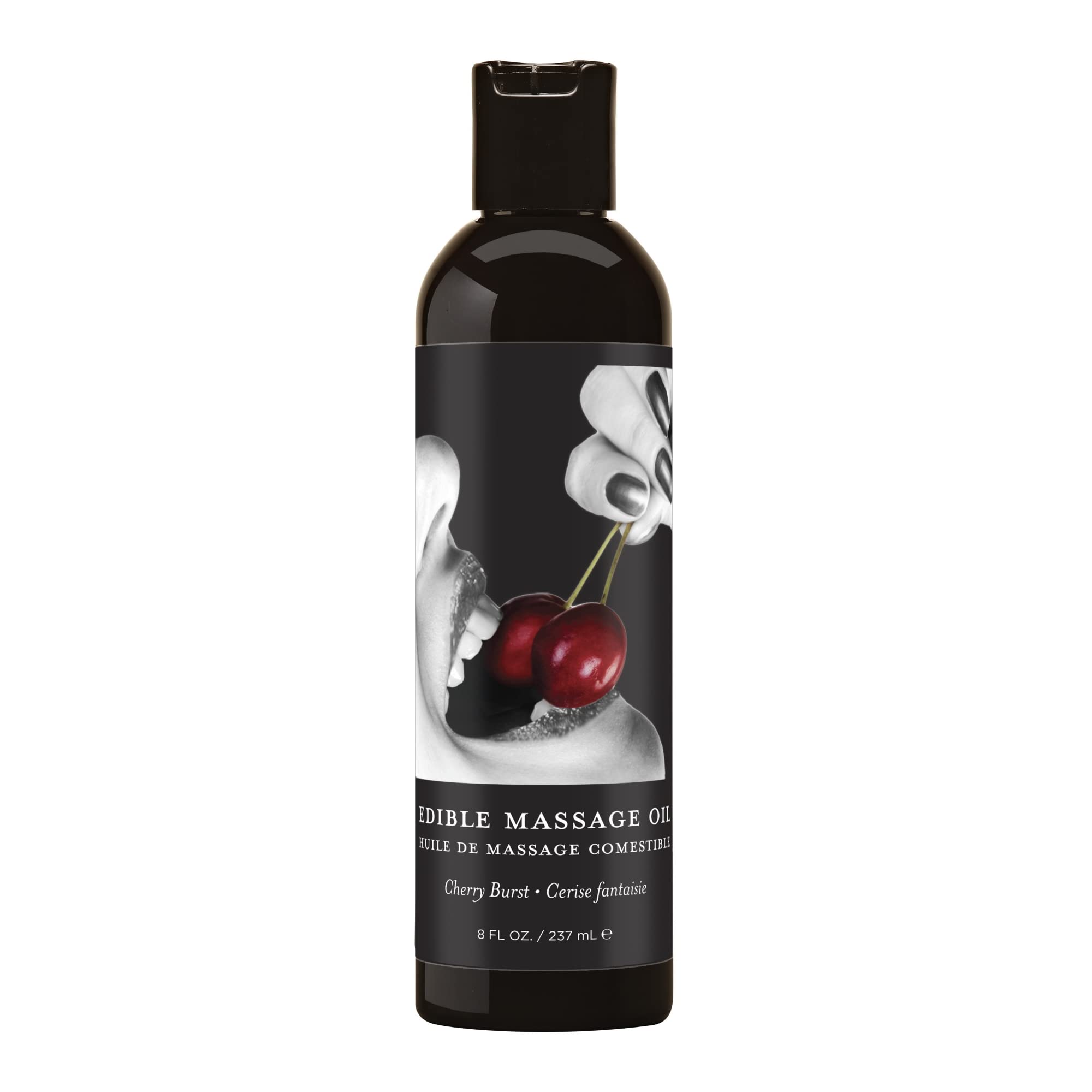 Earthly Body Edible Massage Oil - Cherry (8 fl oz) | Vegan & Cruelty-Free