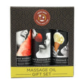 Earthly Body Edible Massage Oil Gift Set | 3 x 2 oz | Watermelon, Strawberry & Vanilla | Vegan & Cruelty-Free