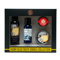 Earthly Body Tasty Travel Collection Pineapple – Waterslide Moisturizer, Edible Massage Oil, Balm & Candle