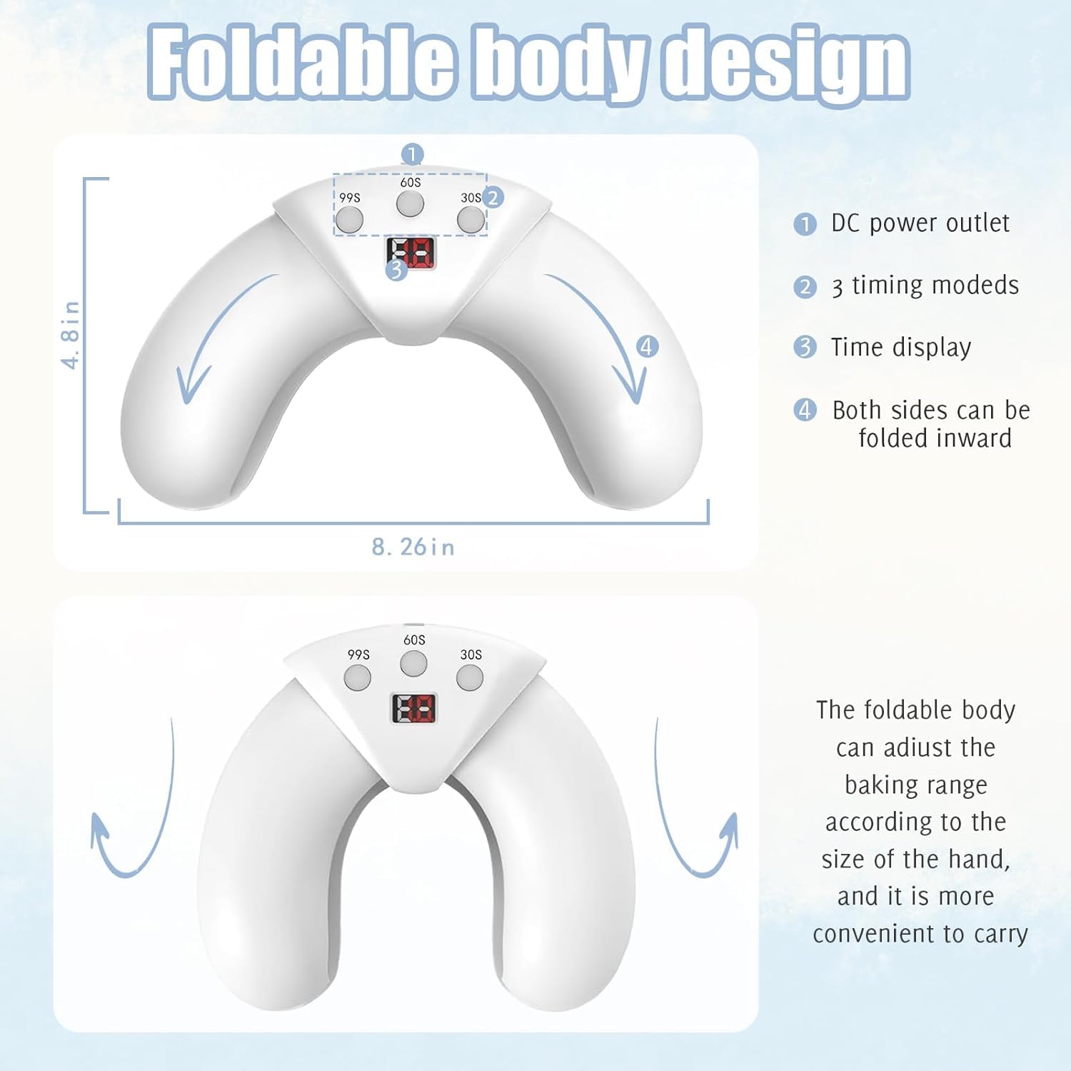 Easheal Nail Fungus LED Device – At-Home Toenail Fungus Treatment for Weak and Damaged Nails