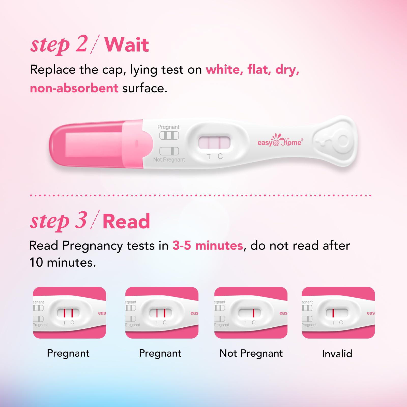 Easy@Home 5-Count Pregnancy Test Sticks – Early Detection & Easy Use