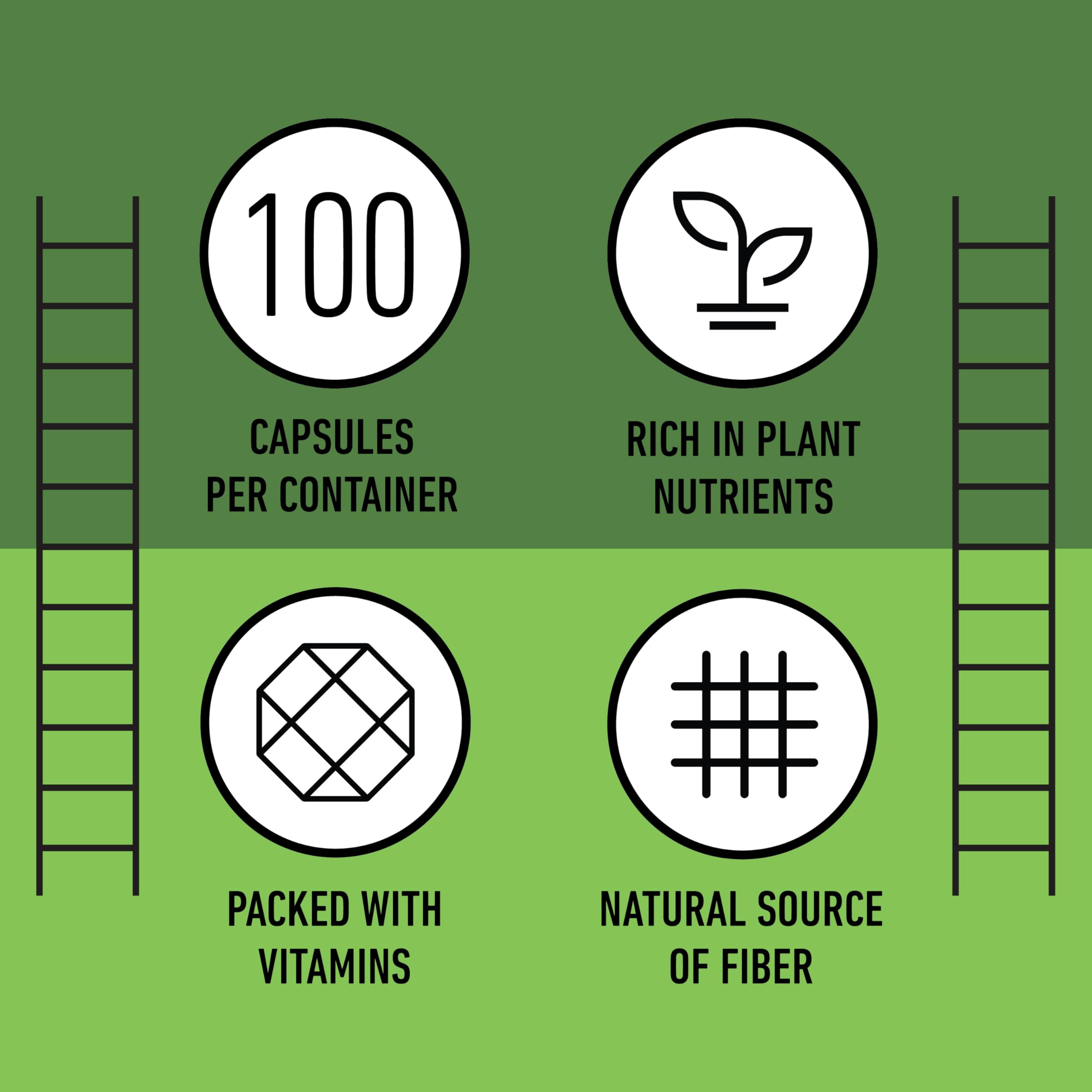 Pure Alfalfa Leaf Capsules 450mg - 100 Vegan, Organic | Complete Natural Products