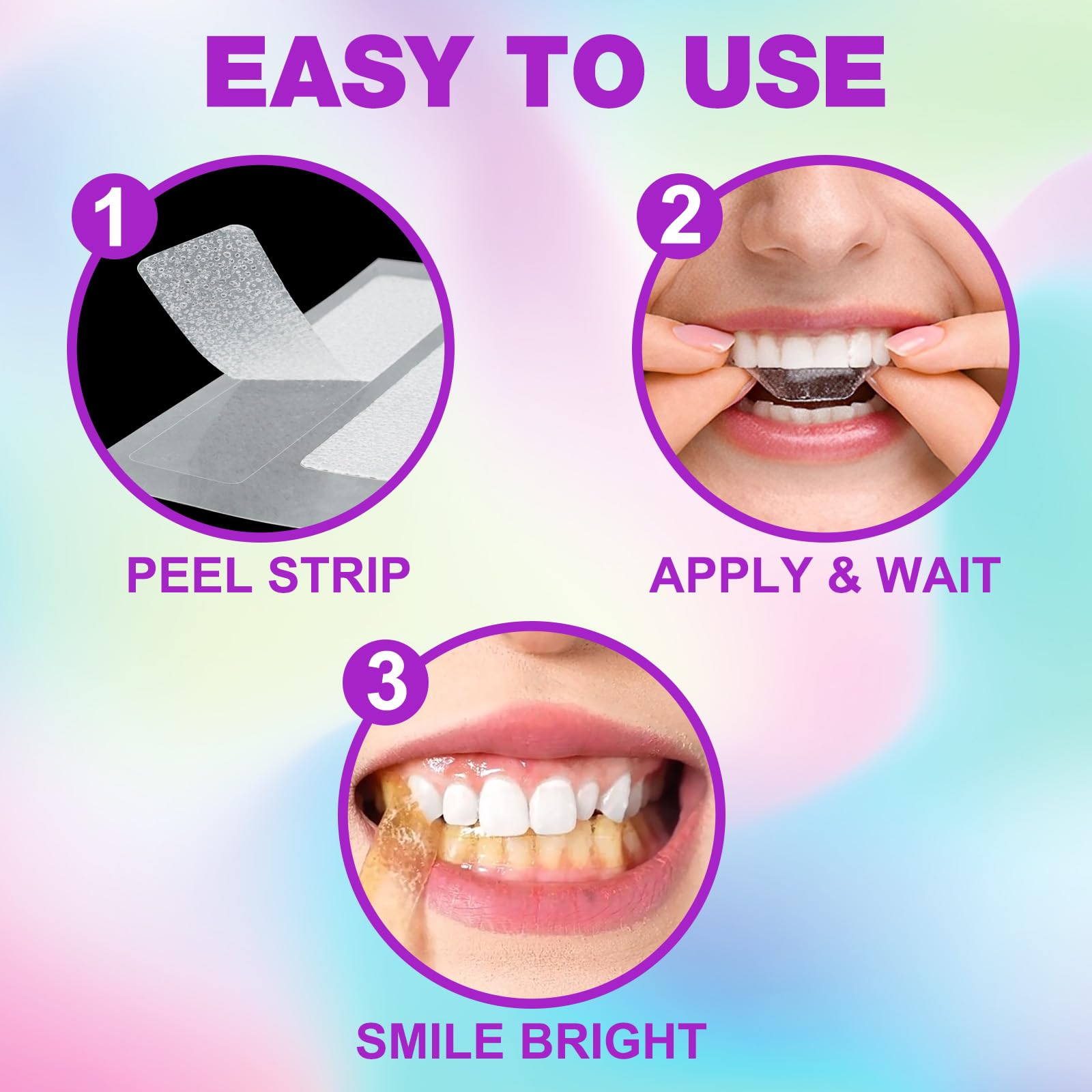 Teeth Whitening Strips - 7-Day Kit, Sensitive Teeth Safe, Enamel Safe (14pcs)