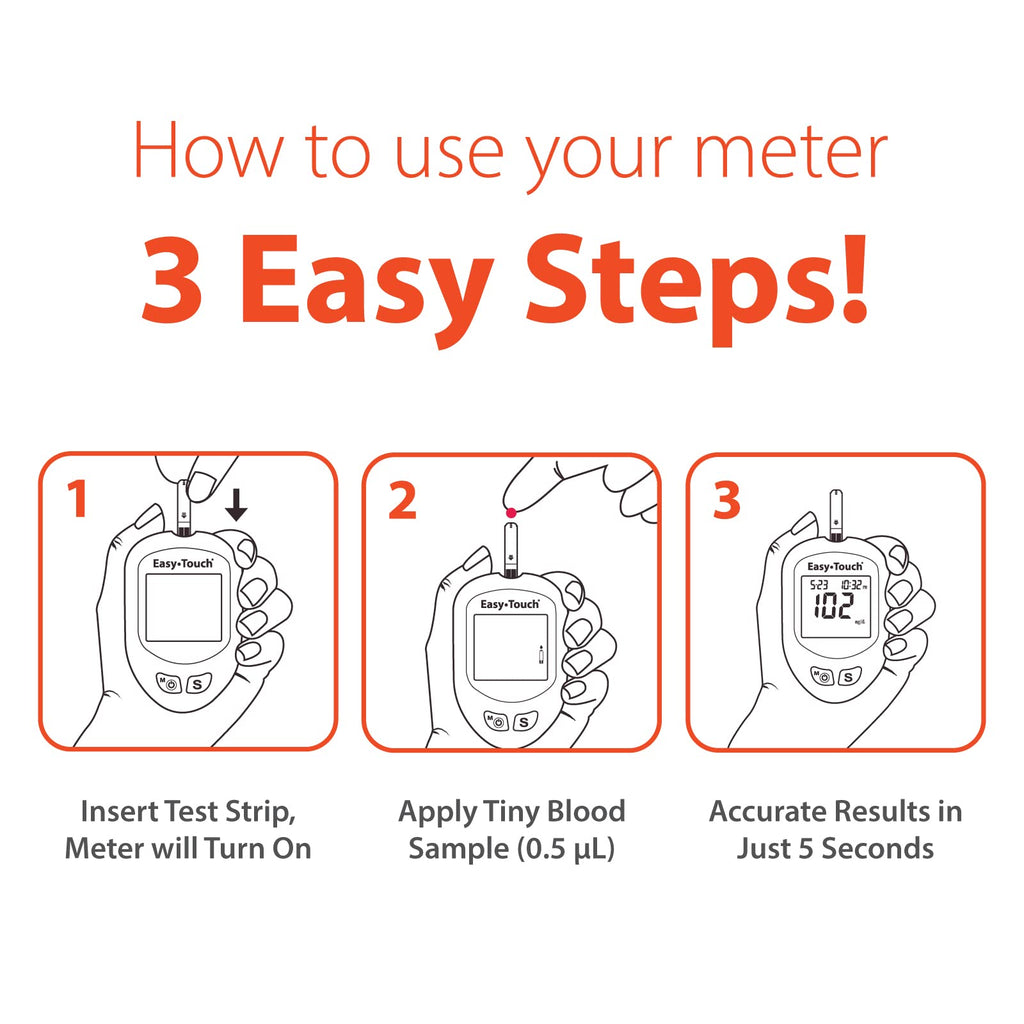 Easy Touch Glucose Test Strips (50ct) – Fast At-Home Blood Glucose Testing