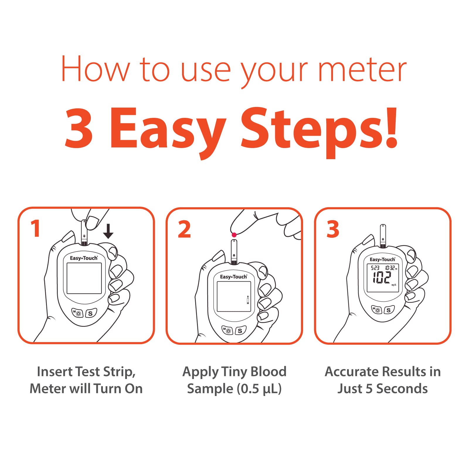 Easy Touch Glucose Test Strips (50ct) – Fast At-Home Blood Glucose Testing