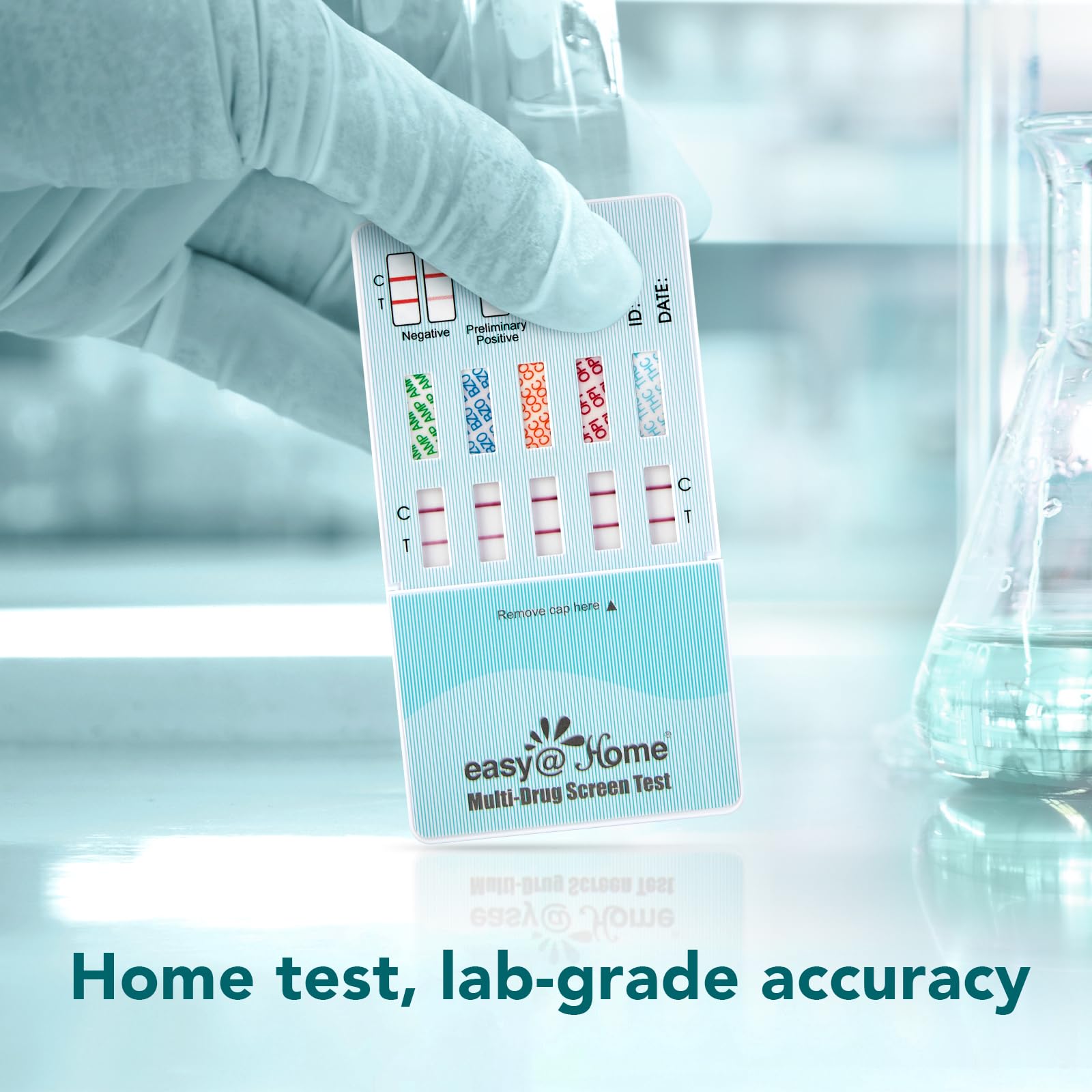 Easy@Home 5-Panel Urine Drug Test Kit (5 Pack) – THC/Marijuana, Cocaine, OPI, AMP, BZO – At-Home Test – 5 Minute Results EDOAP-754