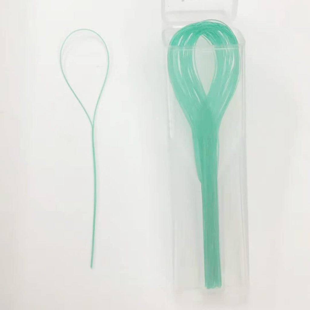 EasyHonor Dental Floss Threaders for Braces, Bridges & Implants – Green, 300 Count (6 Pack)