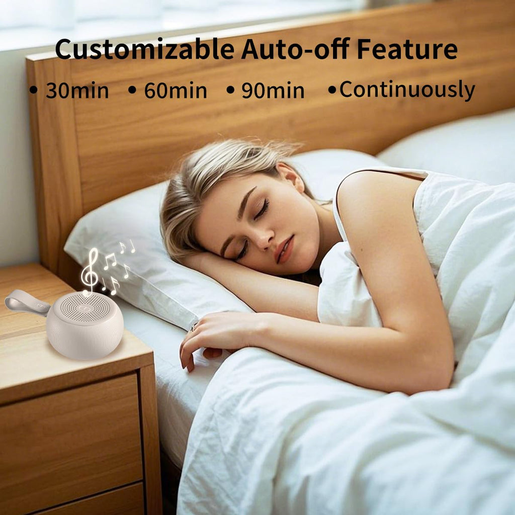 Easysleep White Noise Sound Machine — Portable Sleep Aid with 30 Sounds, 12 Night Light Colors, 4 Timer Memory