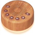 Easysleep Wood Finish White Noise Machine — 30 Sounds, 12 Night Lights, Memory, 32 Volume Levels, 5 Timers, AC/USB