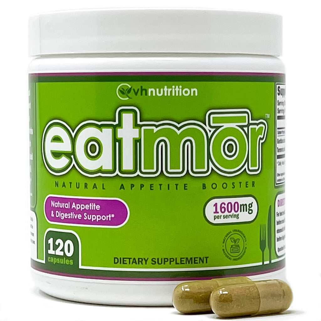 VH Nutrition Eatmor Appetite Booster – Weight Gain Pills for Women & Men | 120 Capsules
