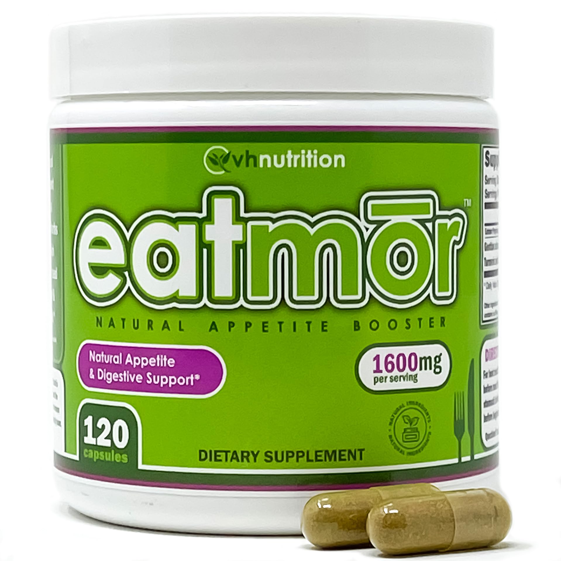 VH Nutrition Eatmor Appetite Booster – Weight Gain Pills for Women & Men | 120 Capsules