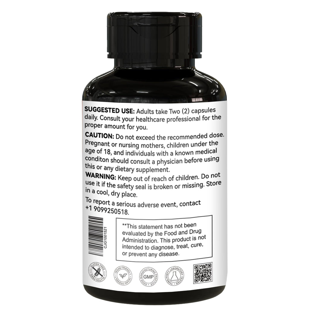EAZGOO Magnesium Glycinate Capsules 1270mg - High Absorption, 90 Caps
