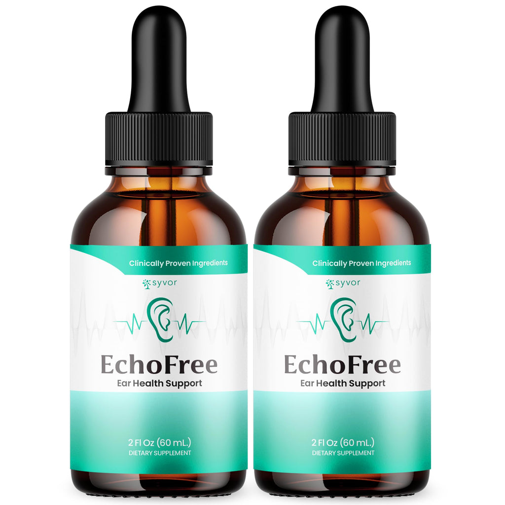 Echo Free Drops 2 Pack - Ear Health Support, Plant-Based, All-Natural (60 Servings)