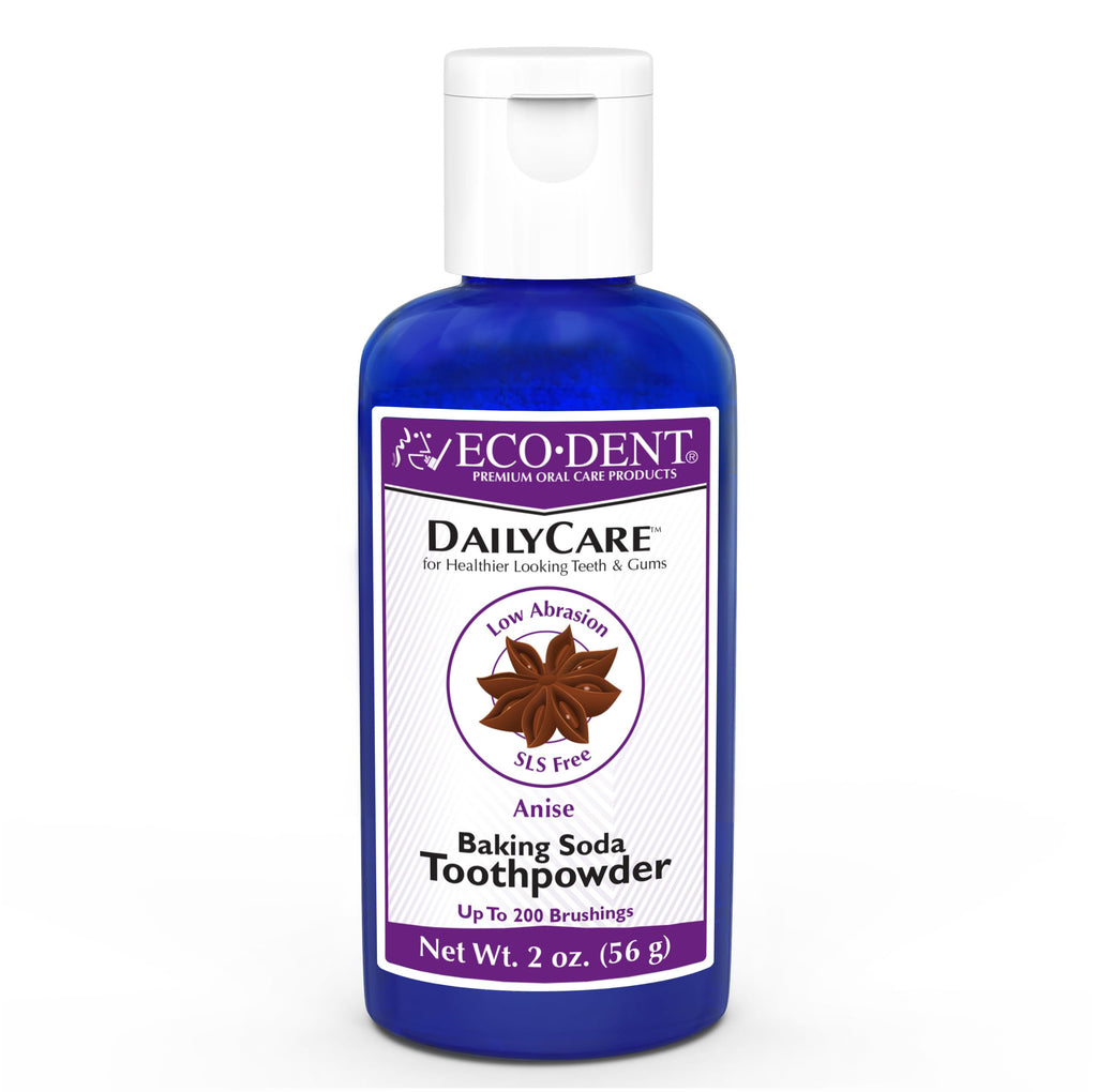 Eco-Dent DailyCare Baking Soda Toothpowder, Anise – SLS & Fluoride-Free