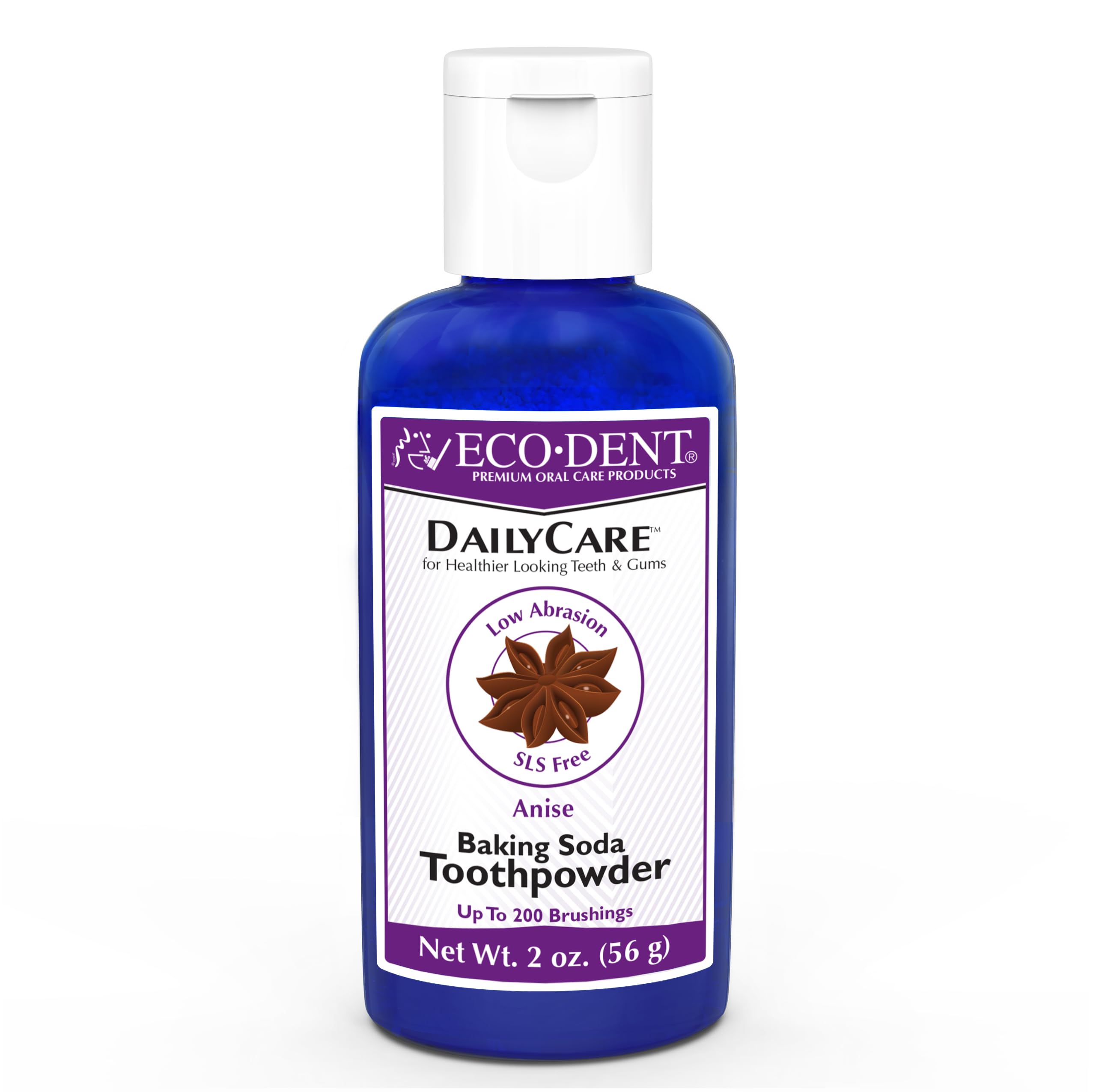 Eco-Dent DailyCare Baking Soda Toothpowder, Anise – SLS & Fluoride-Free