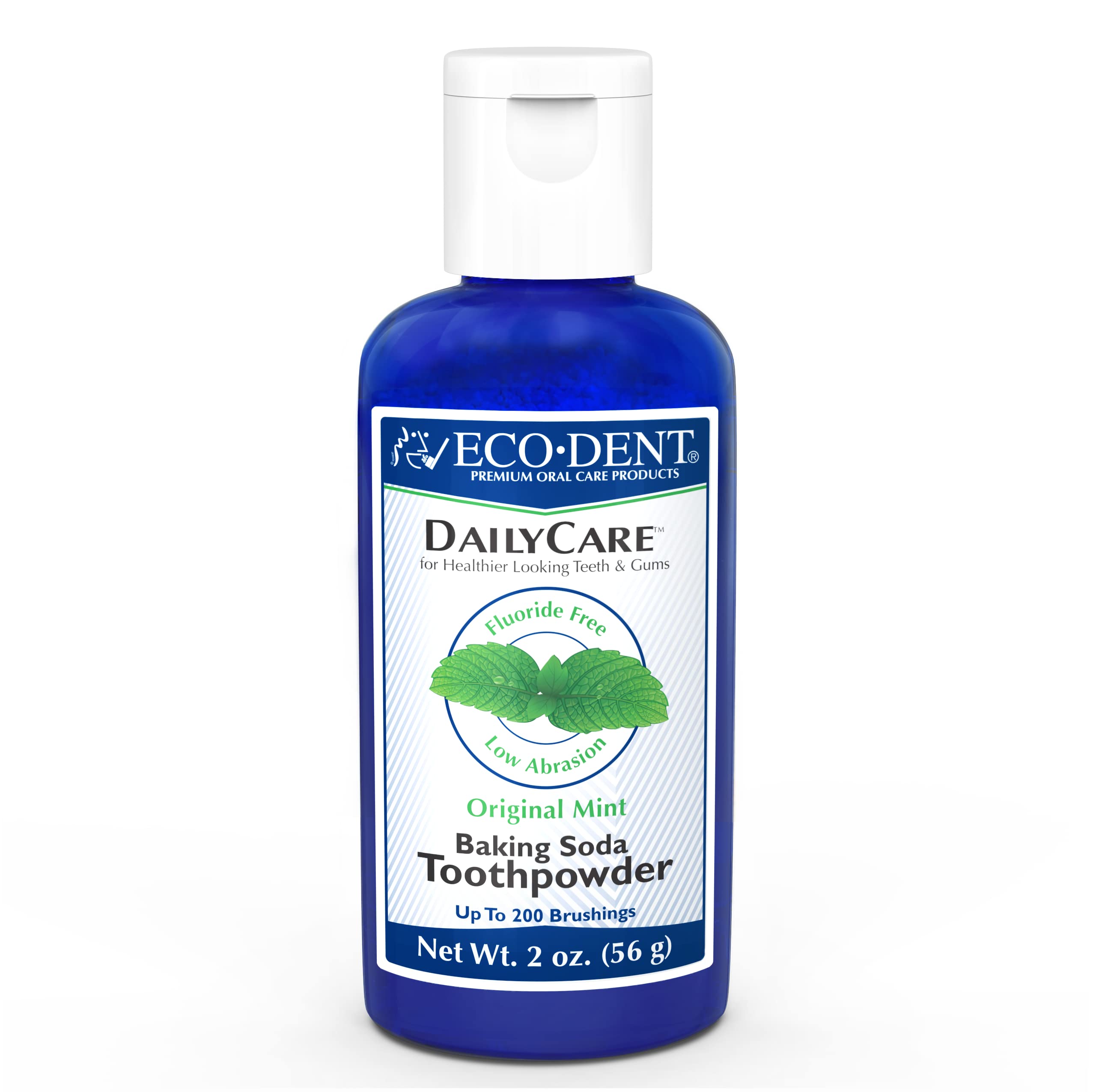 Eco-Dent DailyCare Baking Soda Toothpowder – Original Mint, SLS & Fluoride-Free