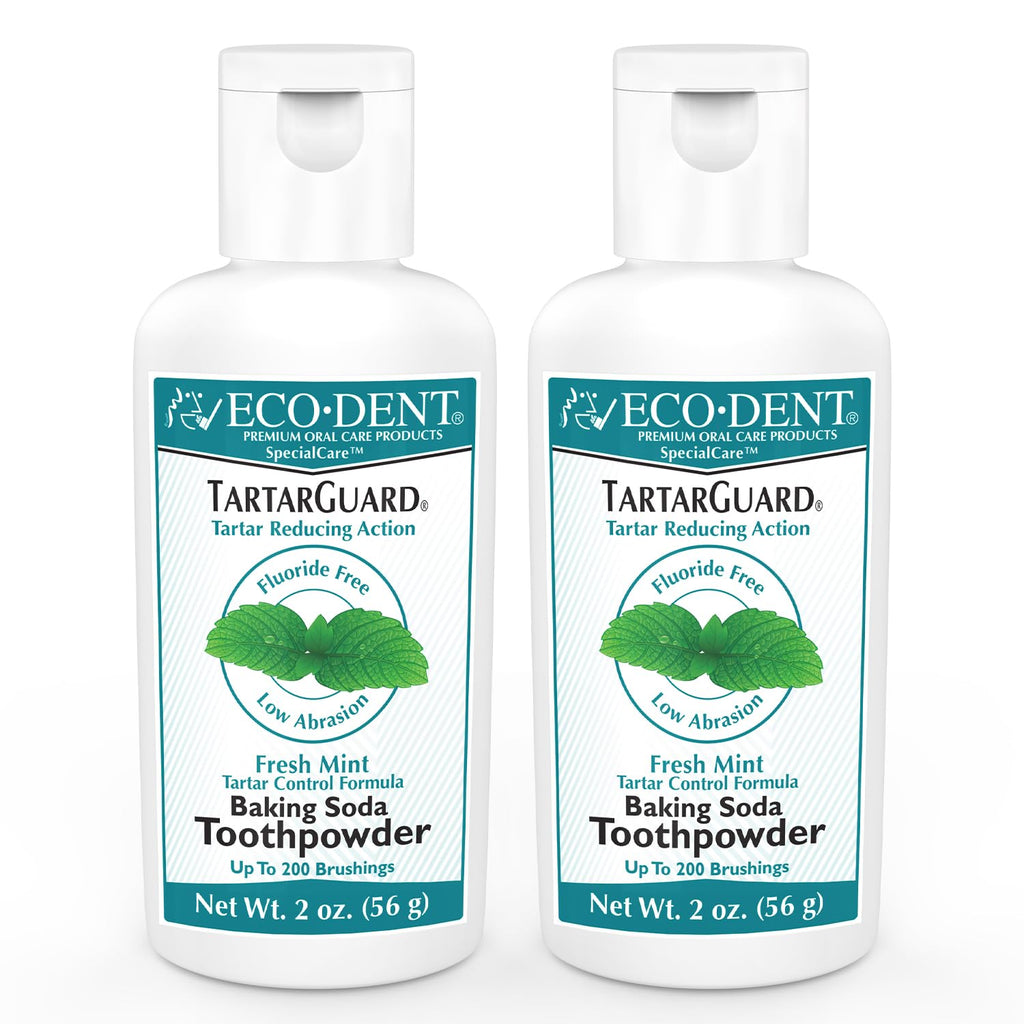 Eco-Dent TartarGuard Tooth Powder – Enzymatic Tartar Control, SLS/Fluoride Free