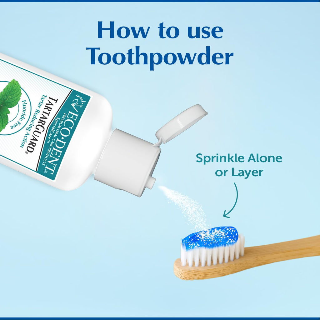 Eco-Dent TartarGuard Tooth Powder – Enzymatic Tartar Control, SLS/Fluoride Free