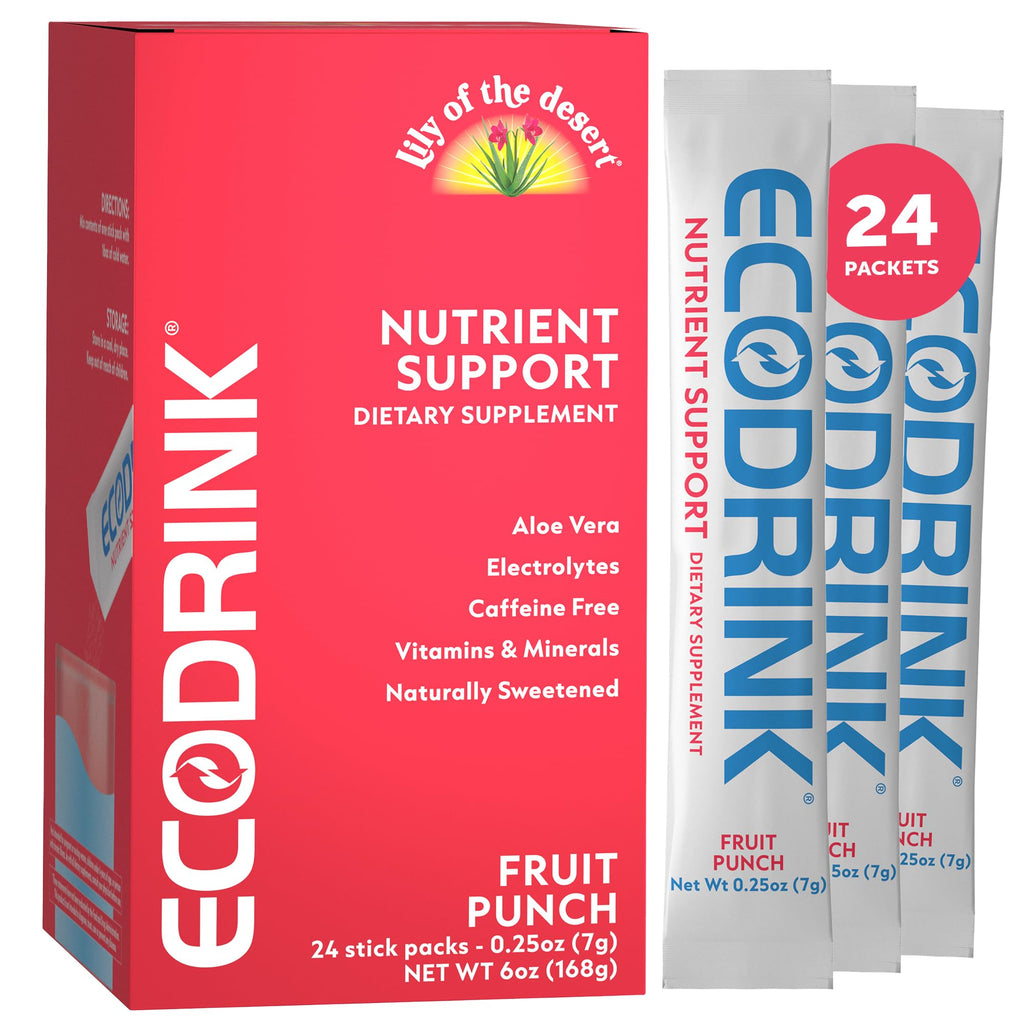 Eco Drink Nutrient Support Packets, Fruit Punch – Lily of The Desert