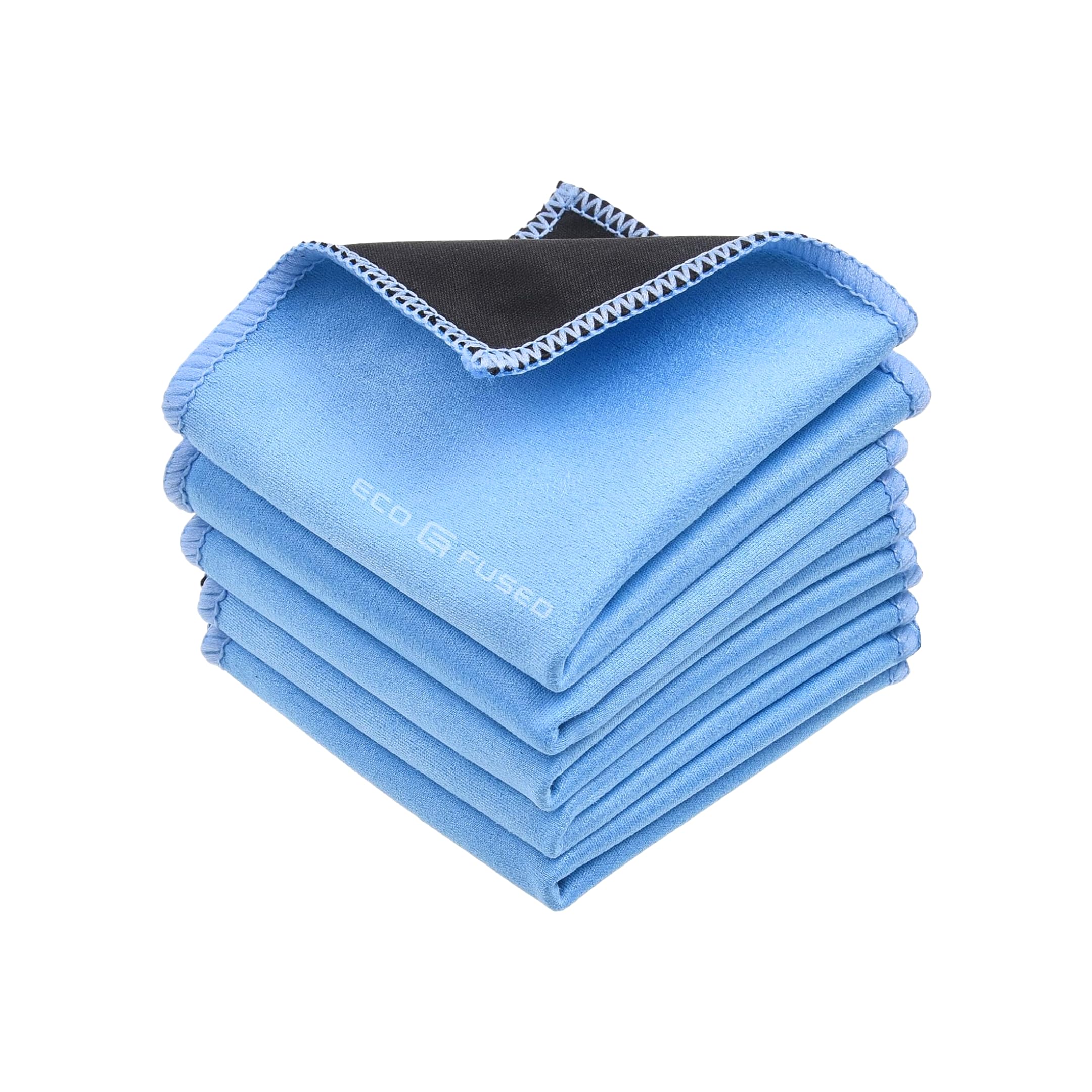 Eco-Fused 5-Pack Microfiber Cleaning Cloths – Double-Sided, Scratch-Free for Screens