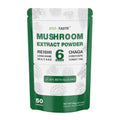 Eco-Taste 6 Blend Mushroom Powder - 30% Beta-D-Glucan - Lions Mane, Reishi, Cordyceps, Chaga, Turkey Tail, Maitake - Fruiting Body Extract 100g