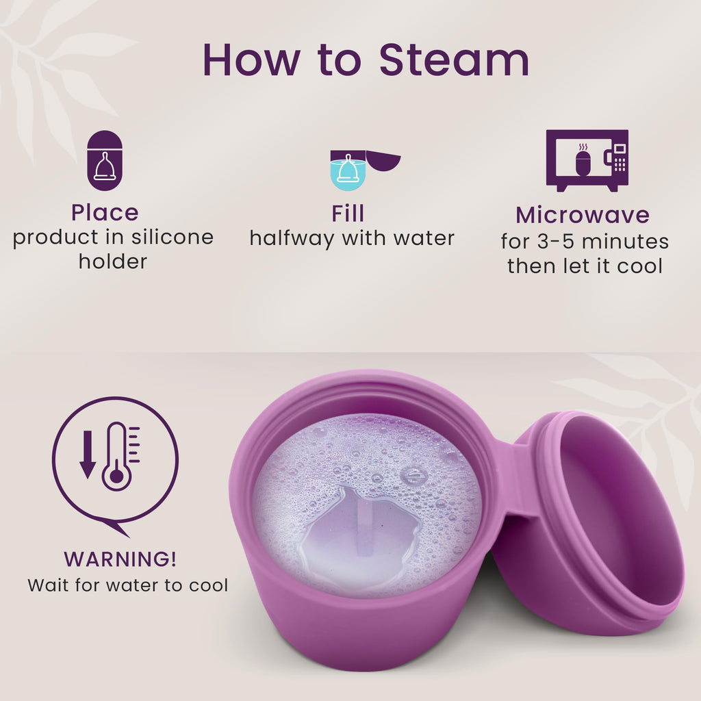 EcoBlossom Reusable Menstrual Cup & Case – Medical-Grade Silicone, 12-Hour Leak-Proof Comfort (Small Pack of 2)