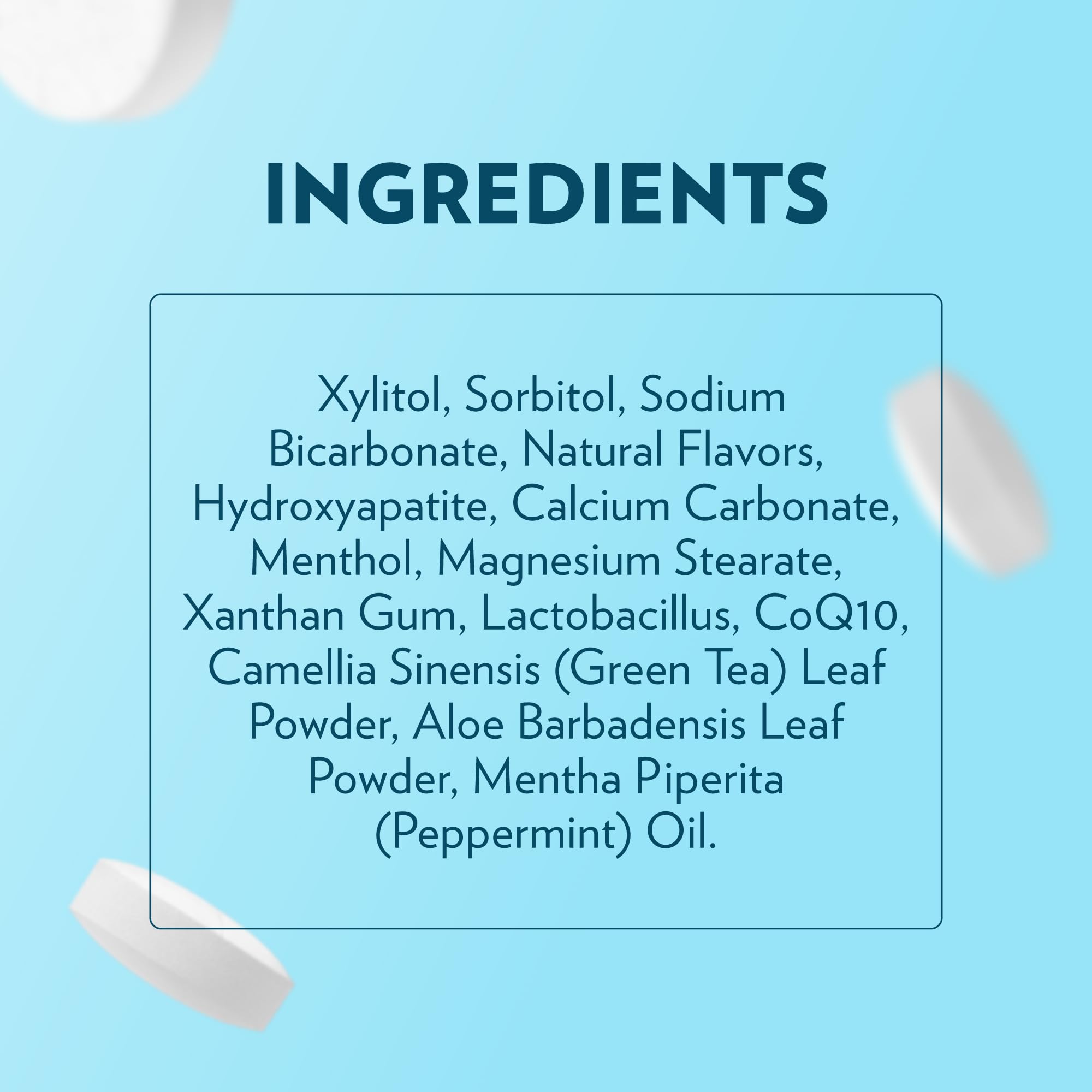 ECOFAM Peppermint Mouthwash Tablets - Fluoride Free, Alcohol Free, Travel Size (90 Tablets)
