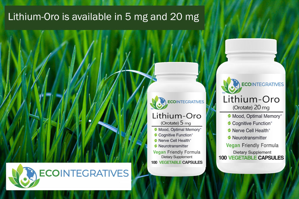 EcoIntegratives Lithium Orotate 20 mg – Mood, Memory & Brain Health (100 Caps)