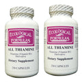 Ecological Formulas All Thiamine B1 50 mg – 2 x 250 Capsules | Vitamin B1 Supplement