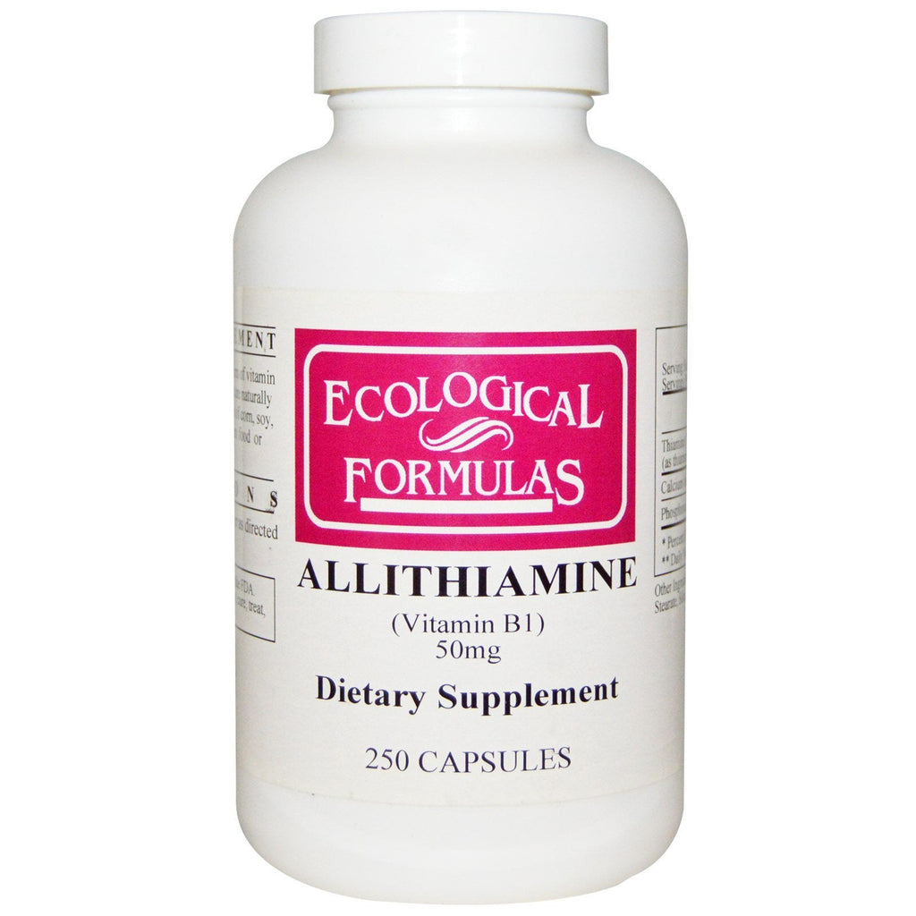 Ecological Formulas Allithiamine Vitamin B1, 50 mg, 250 Capsules | Garlic-Derived B1 Supplement