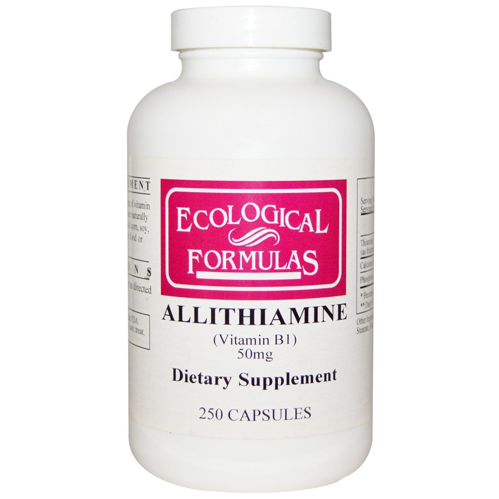 Ecological Formulas Allithiamine Vitamin B1, 50 mg, 250 Capsules | Garlic-Derived B1 Supplement