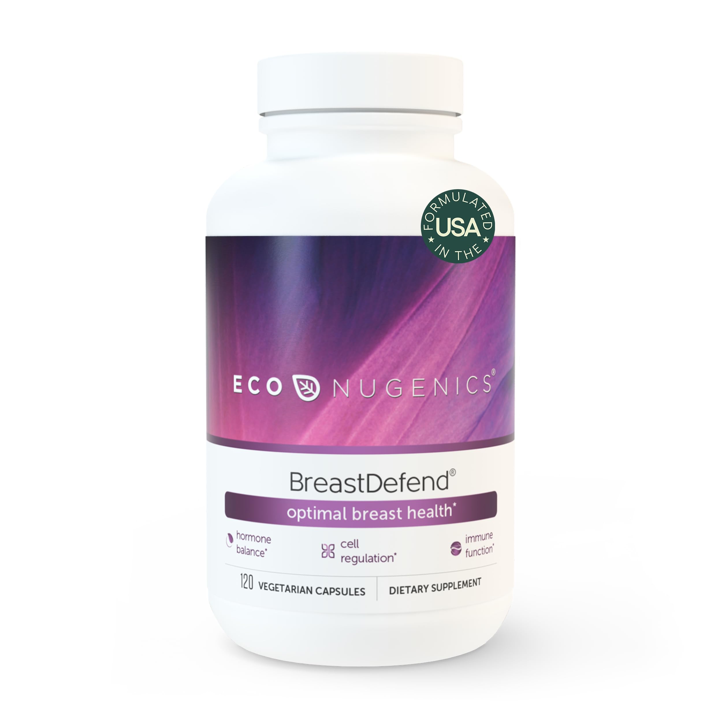EcoNugenics BreastDefend DIM — Support Breast Health, Hormone Balance & Immune Support (120 Capsules)