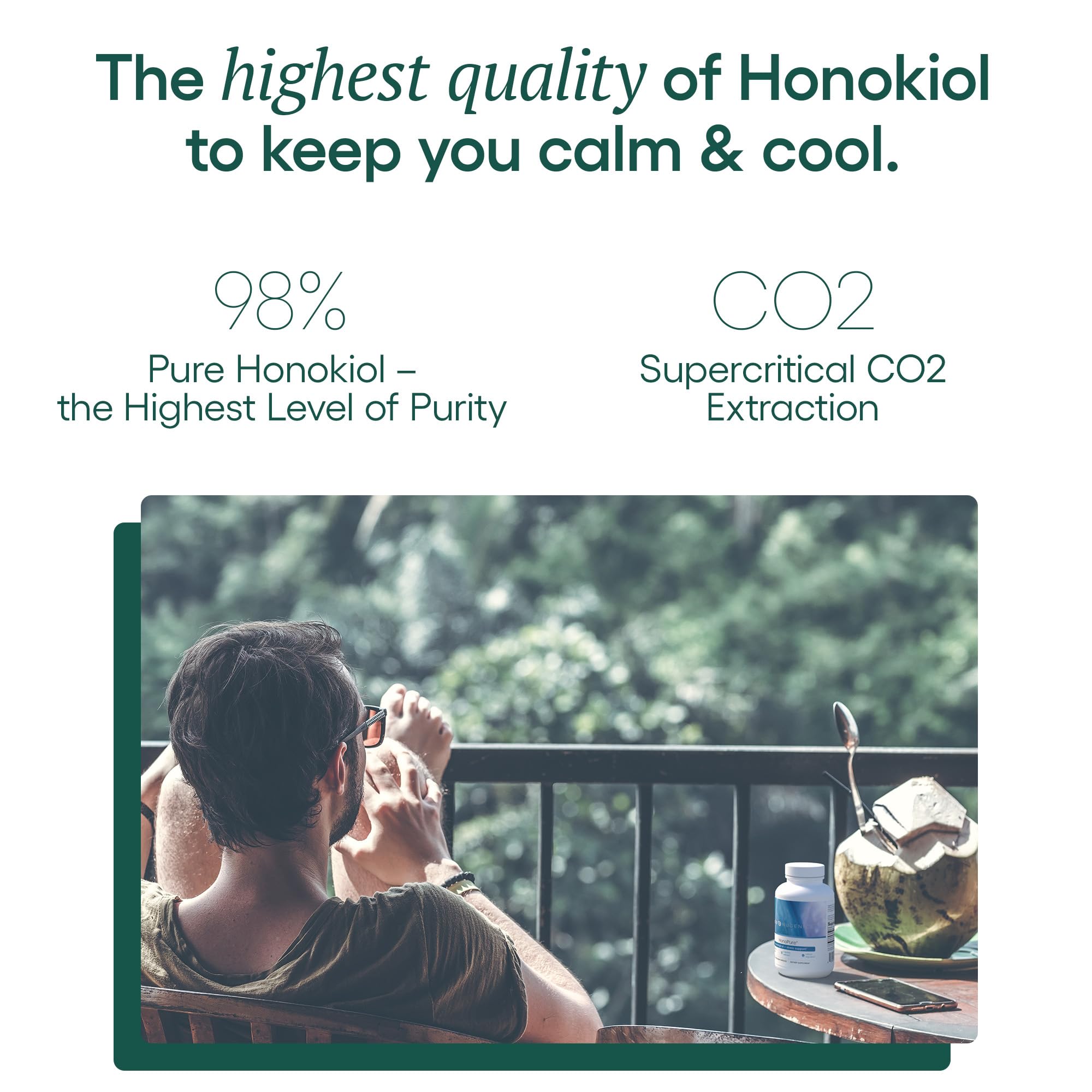 EcoNugenics HonoPure – 120 Capsules | 98% Pure Honokiol for Cellular & Cognitive Support
