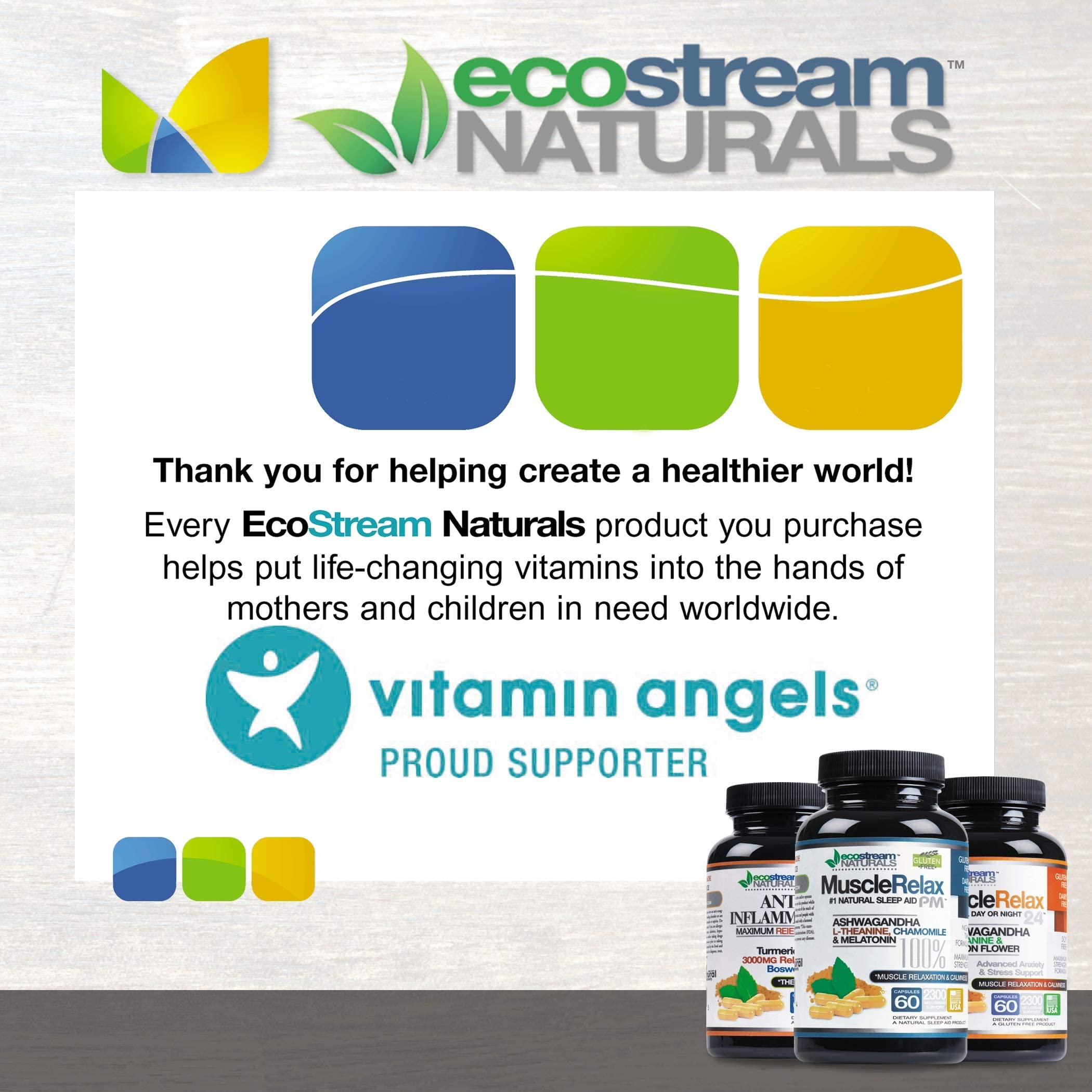 EcoStream Naturals Night-Time PM - 2-Pack (Over 2,300 mg per Pack) | Magnesium, Ashwagandha, Valerian & Passion Flower