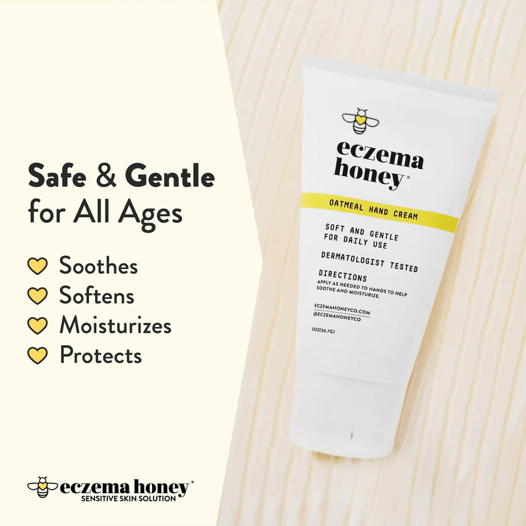 ECZEMA HONEY Oatmeal Hand Cream – Natural Eczema Relief for Dry, Itchy Hands (2 oz)