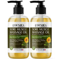 Edenika Botanicals Intense Sore Muscle Massage Oil (2-Pack) – Arnica, Stem Cells for Deep Relief & Joint Comfort