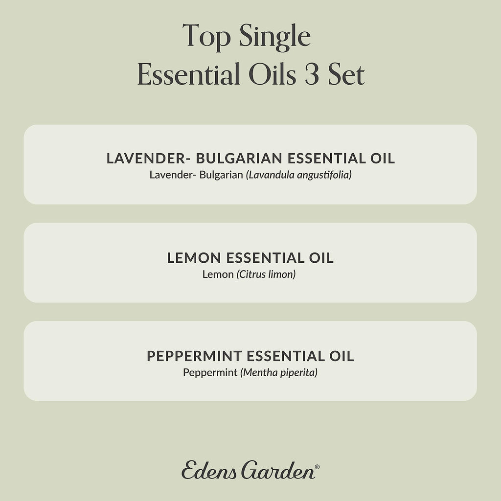 Edens Garden 3 Set Essential Oils – Lavender, Peppermint & Eucalyptus 10 ml