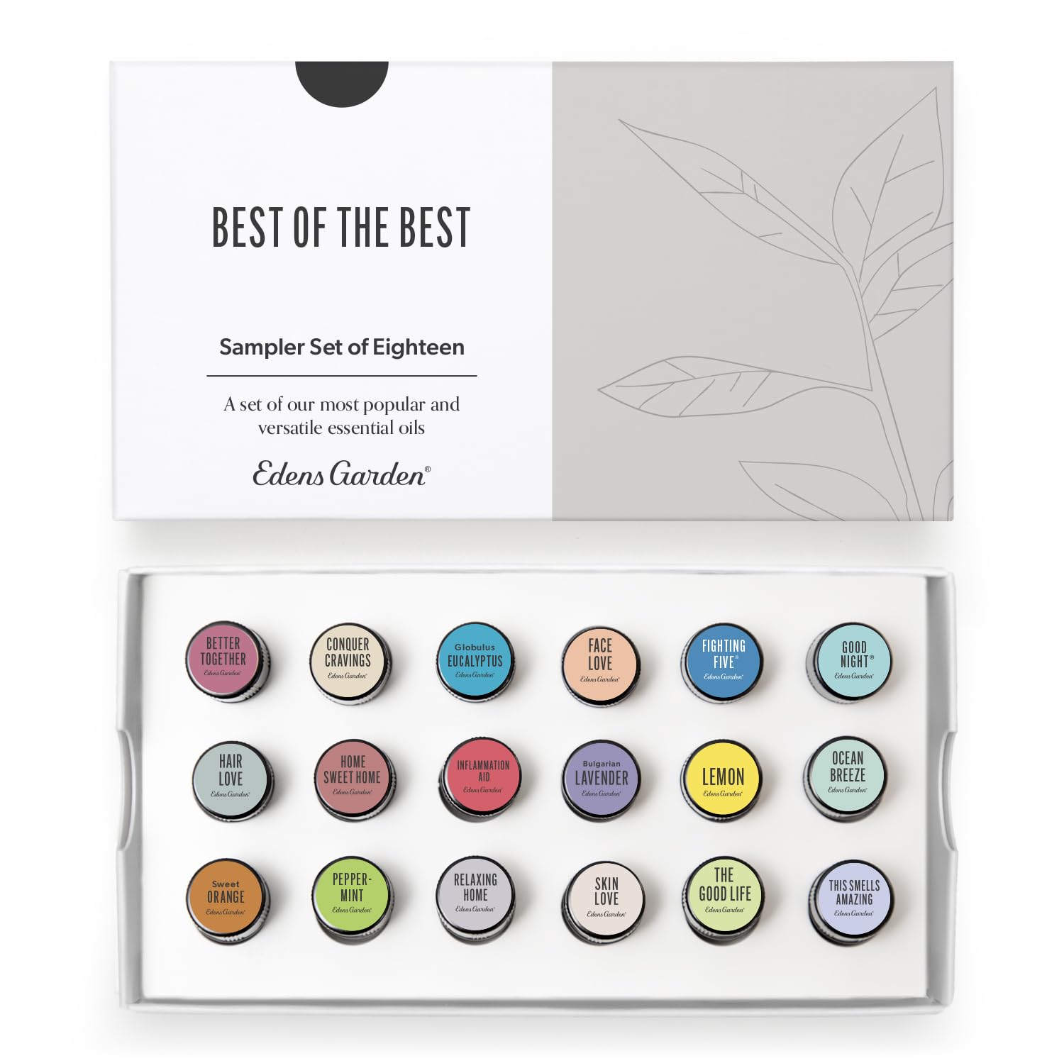 Edens Garden Best of the Best 18-Oil Sampler Set – 100% Pure Therapeutic Grade