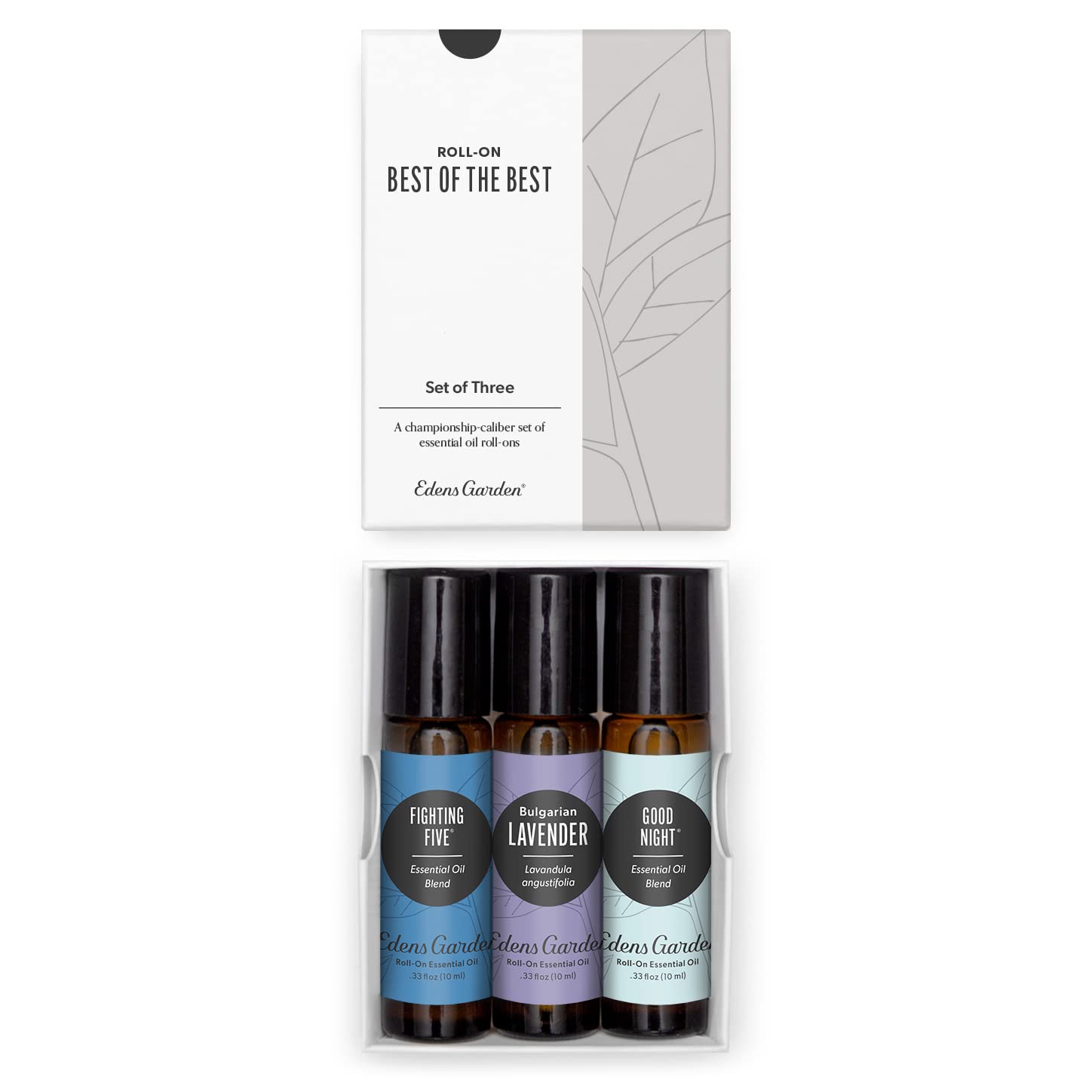 Edens Garden Best of the Best Roll-On Set – 3 Pack (Fighting Five, Good Night & Lavender) 100% Pure Therapeutic Grade
