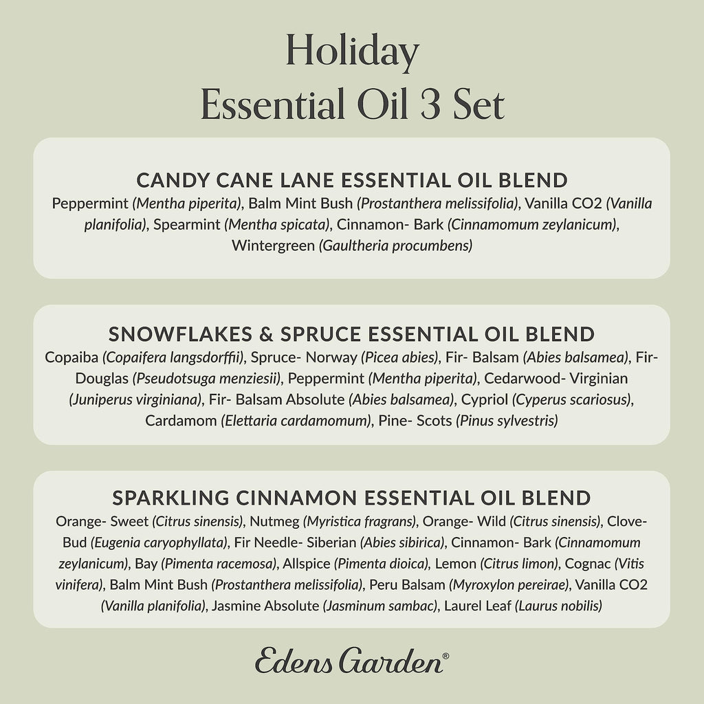 Edens Garden Christmas 3-Pack Essential Oil Blends – 100% Pure Therapeutic Grade