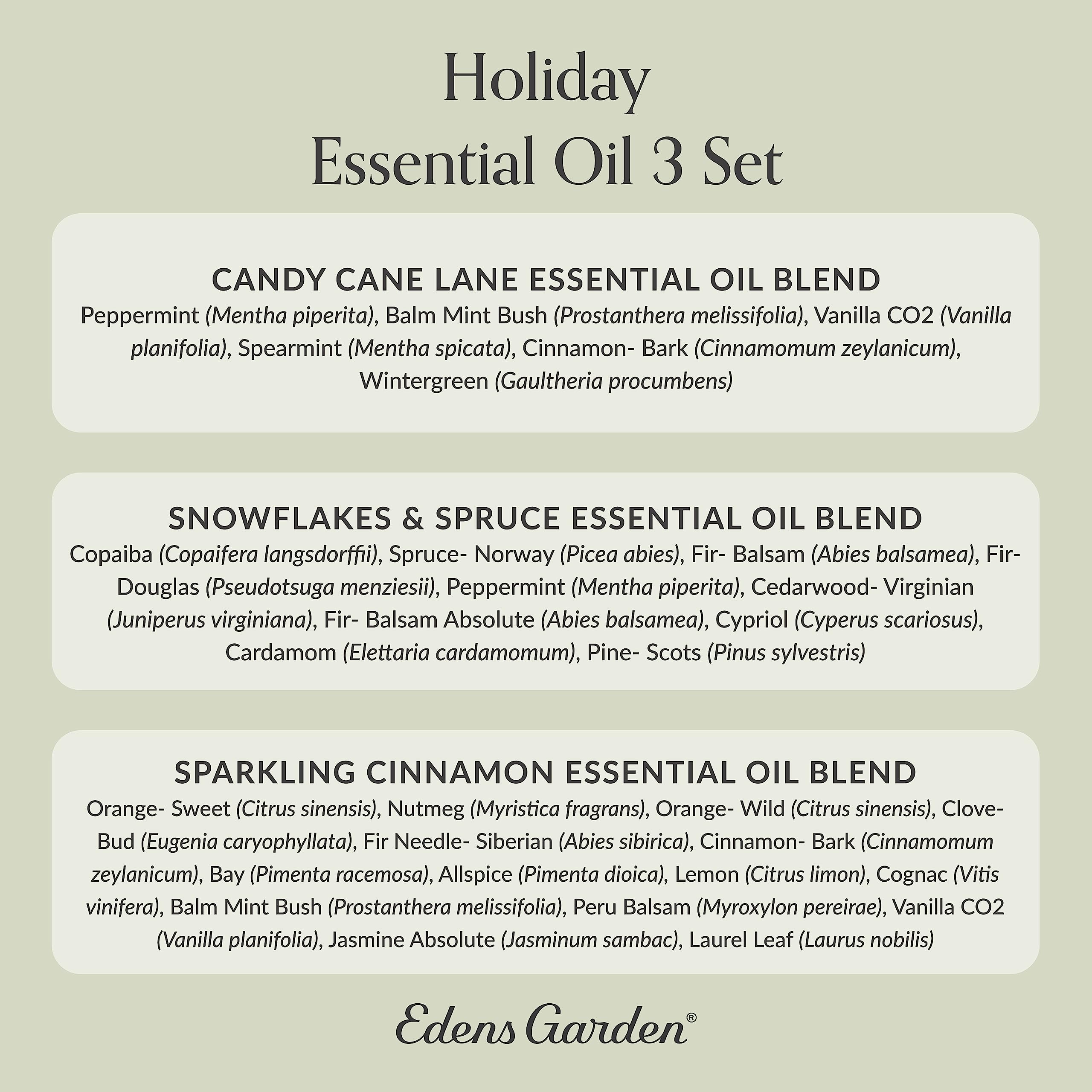 Edens Garden Christmas 3-Pack Essential Oil Blends – 100% Pure Therapeutic Grade