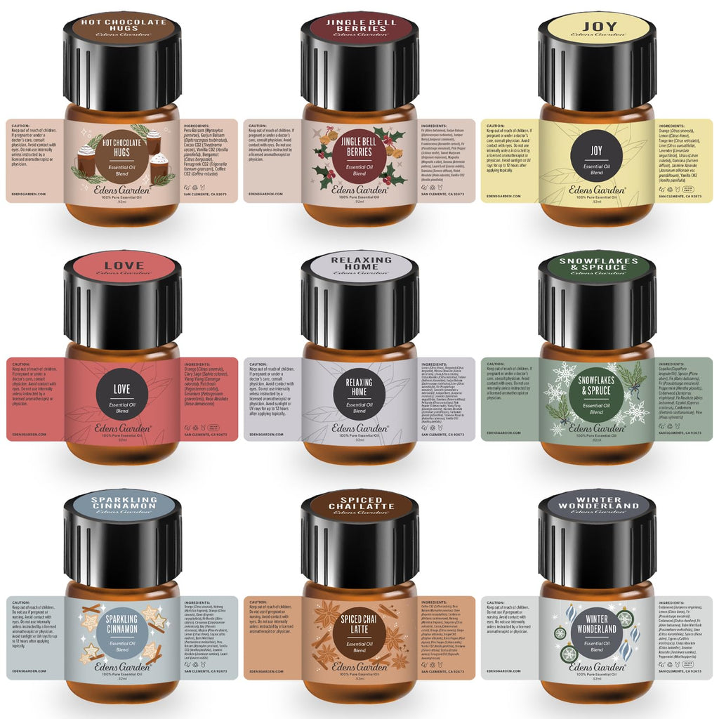 Edens Garden Christmas Essential Oils 18-Pack – Pure Therapeutic Grade