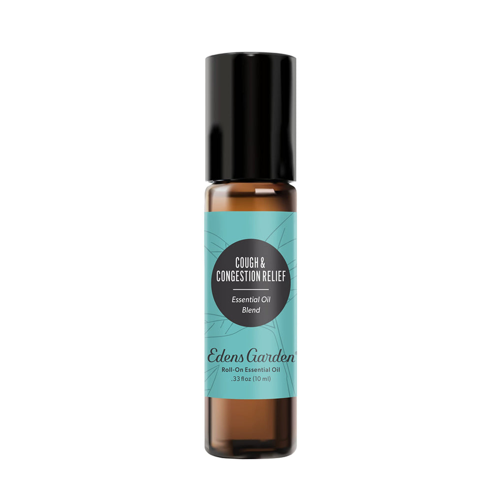 Edens Garden Cough & Congestion Relief Essential Oil Blend – 100% Pure & Natural, 10 ml Roll-On