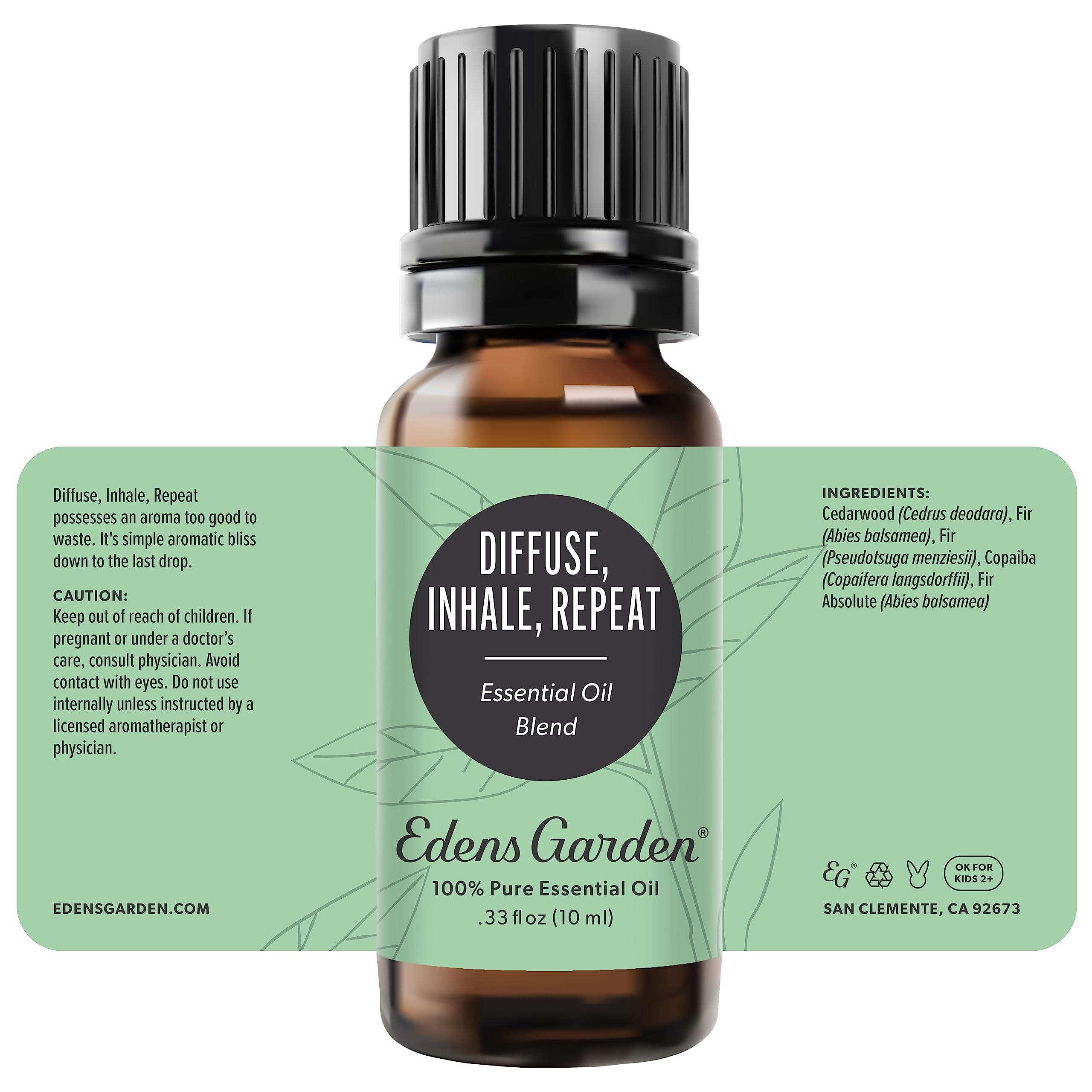 Edens Garden Diffuse Inhale Repeat Essential Oil Blend – 100% Pure Therapeutic Grade, 10 ml