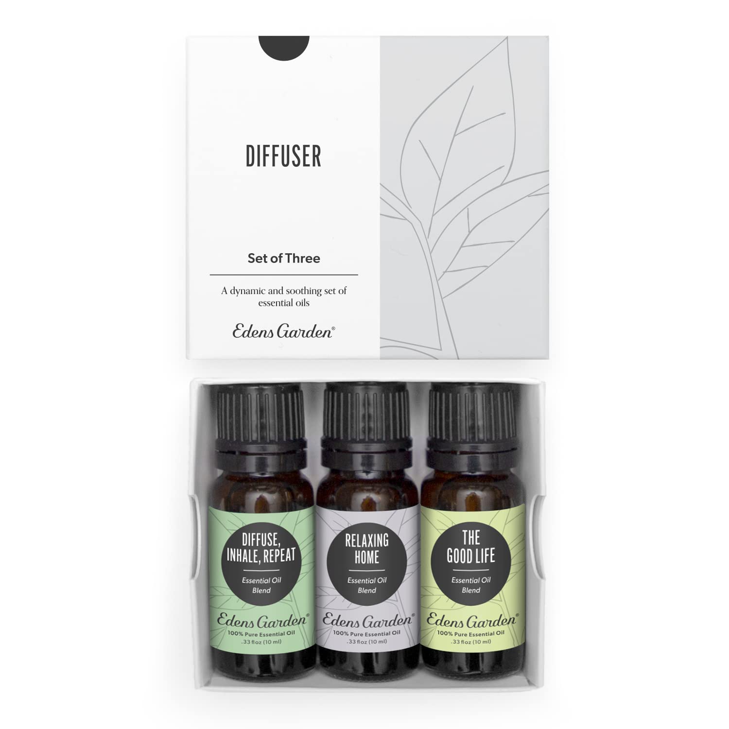 Edens Garden Diffuser Oils 3 Pack – 100% Pure Therapeutic Grade Aromatherapy